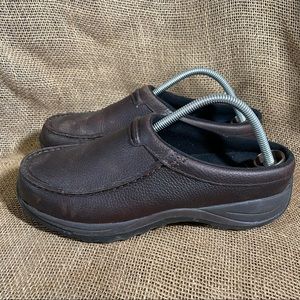 LL Bean Slip On Leather Comfort Moc Shoe Brown
